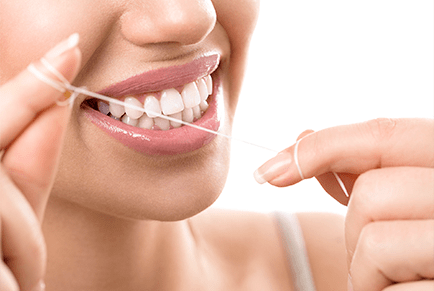 Patient receiving dental hygiene treatment